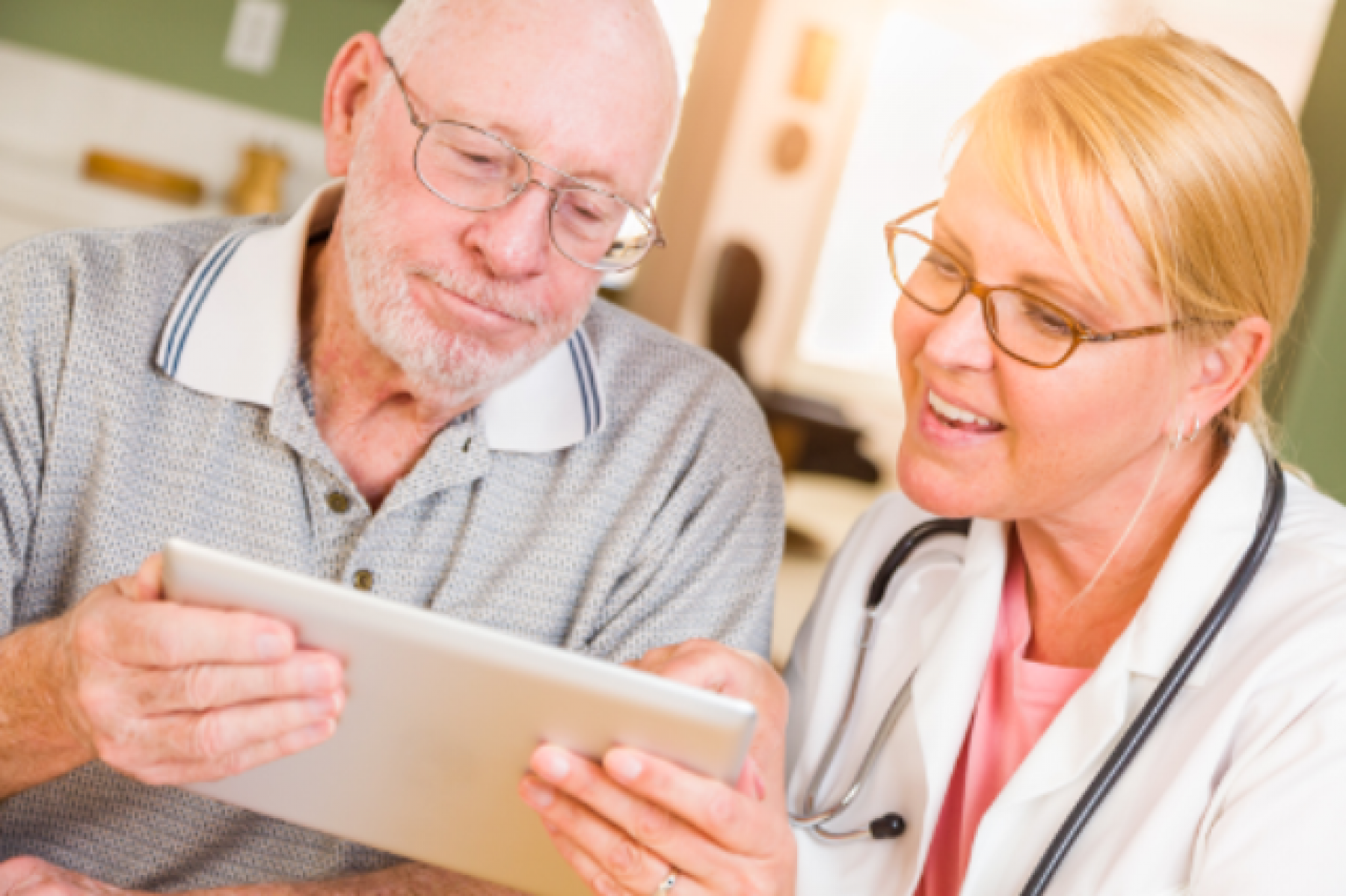 Older adult patient sharing his wishes with his doctor.